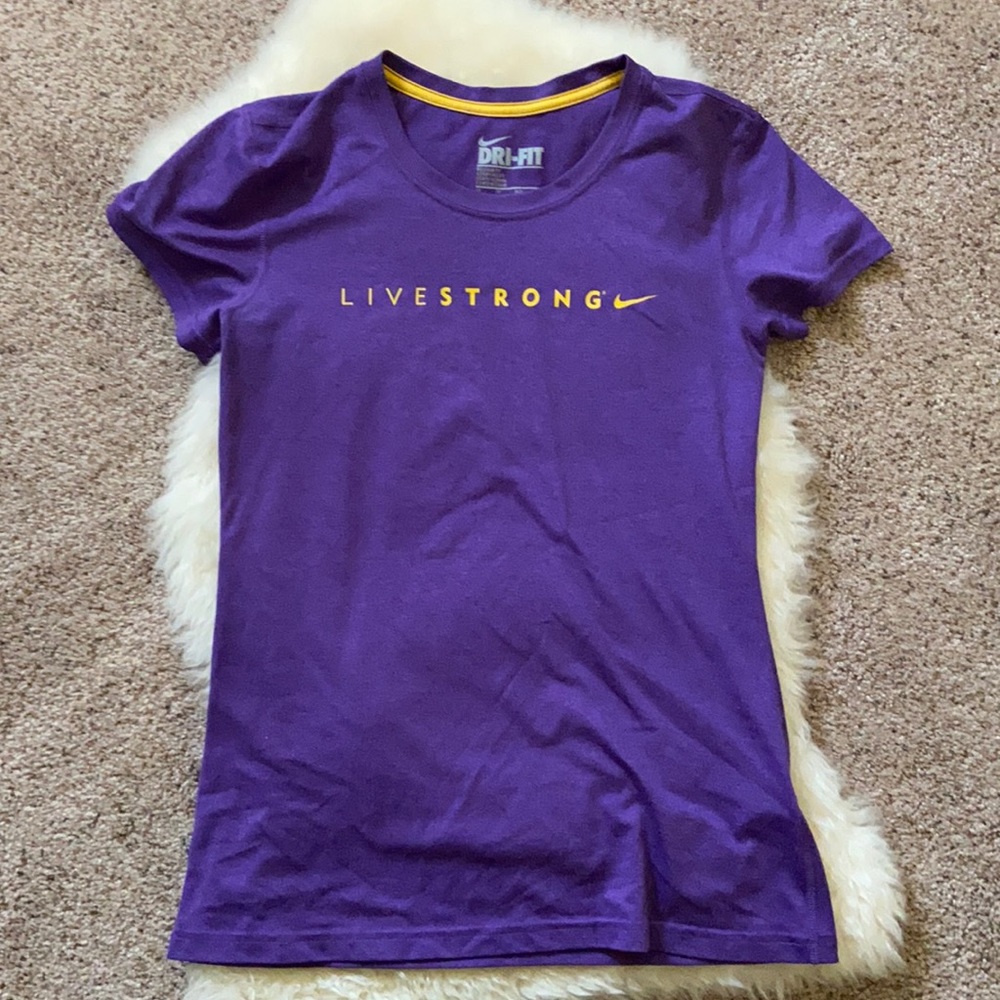 Purple Nike Livestrong athletic tee